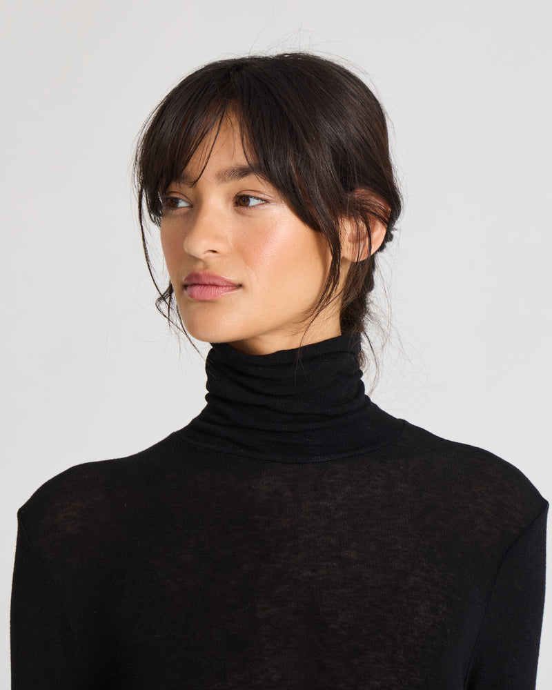 GAI+LISVA Anna Wool Turtleneck Top 650 Black