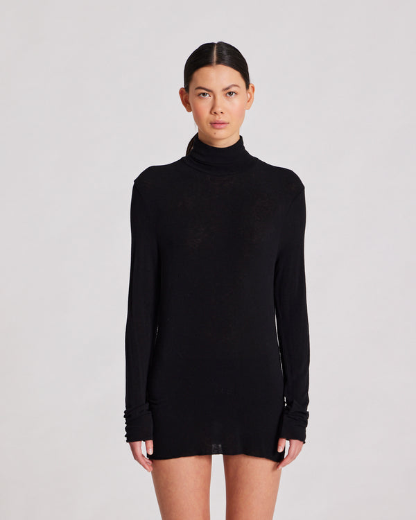 GAI+LISVA Anna Wool Turtleneck Top 650 Black