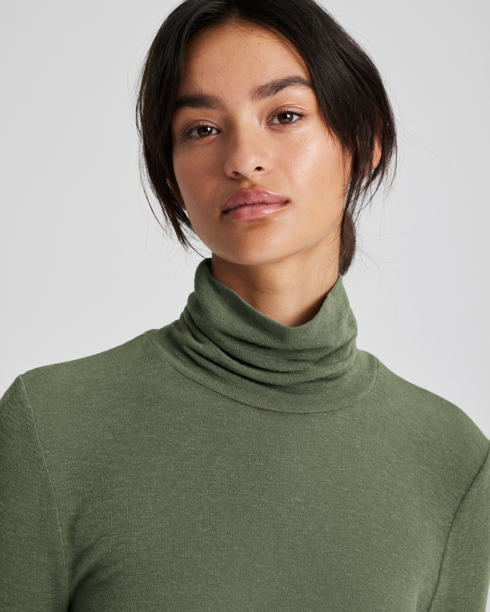 GAI+LISVA Anna Wool Turtleneck Tops & T-shirts 170 Olive Night