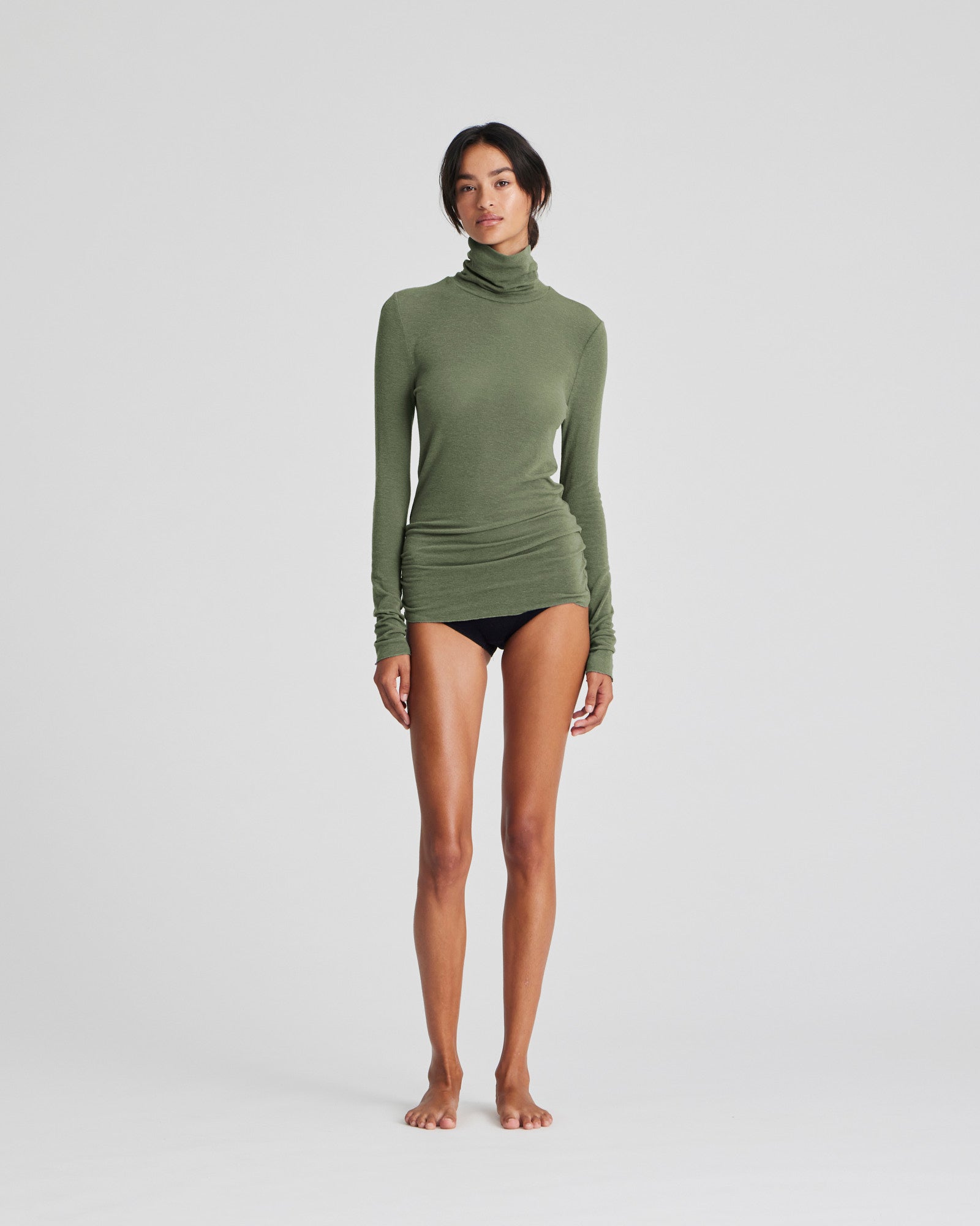 GAI+LISVA Anna Wool Turtleneck Tops & T-shirts 170 Olive Night