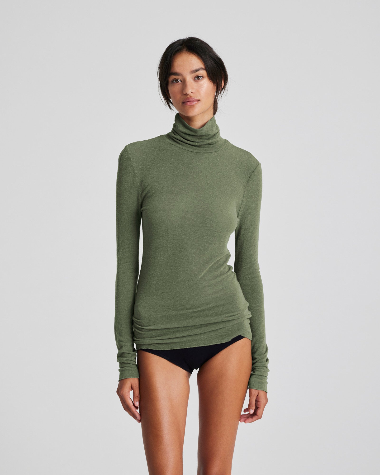 GAI+LISVA Anna Wool Turtleneck Tops & T-shirts 170 Olive Night