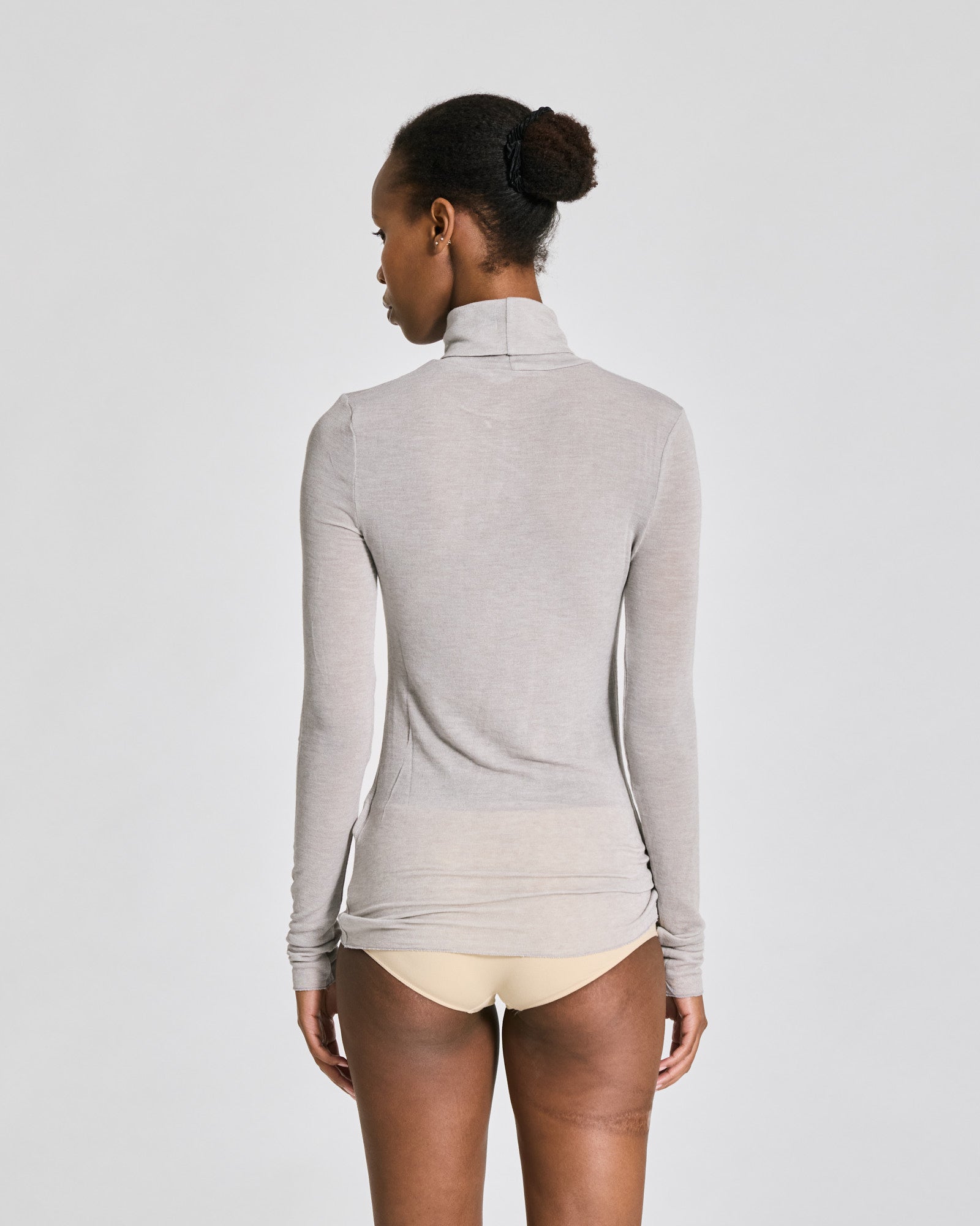 GAI+LISVA Anna Wool Turtleneck Tops & T-shirts 601 Light Grey Melange