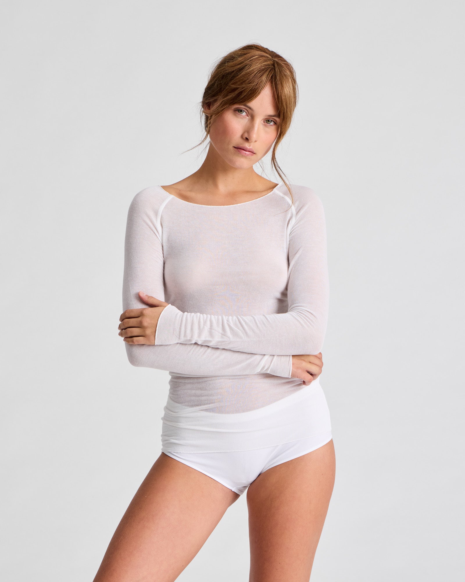 GAI+LISVA Amalie Wool Top Tops & T-shirts 100 White