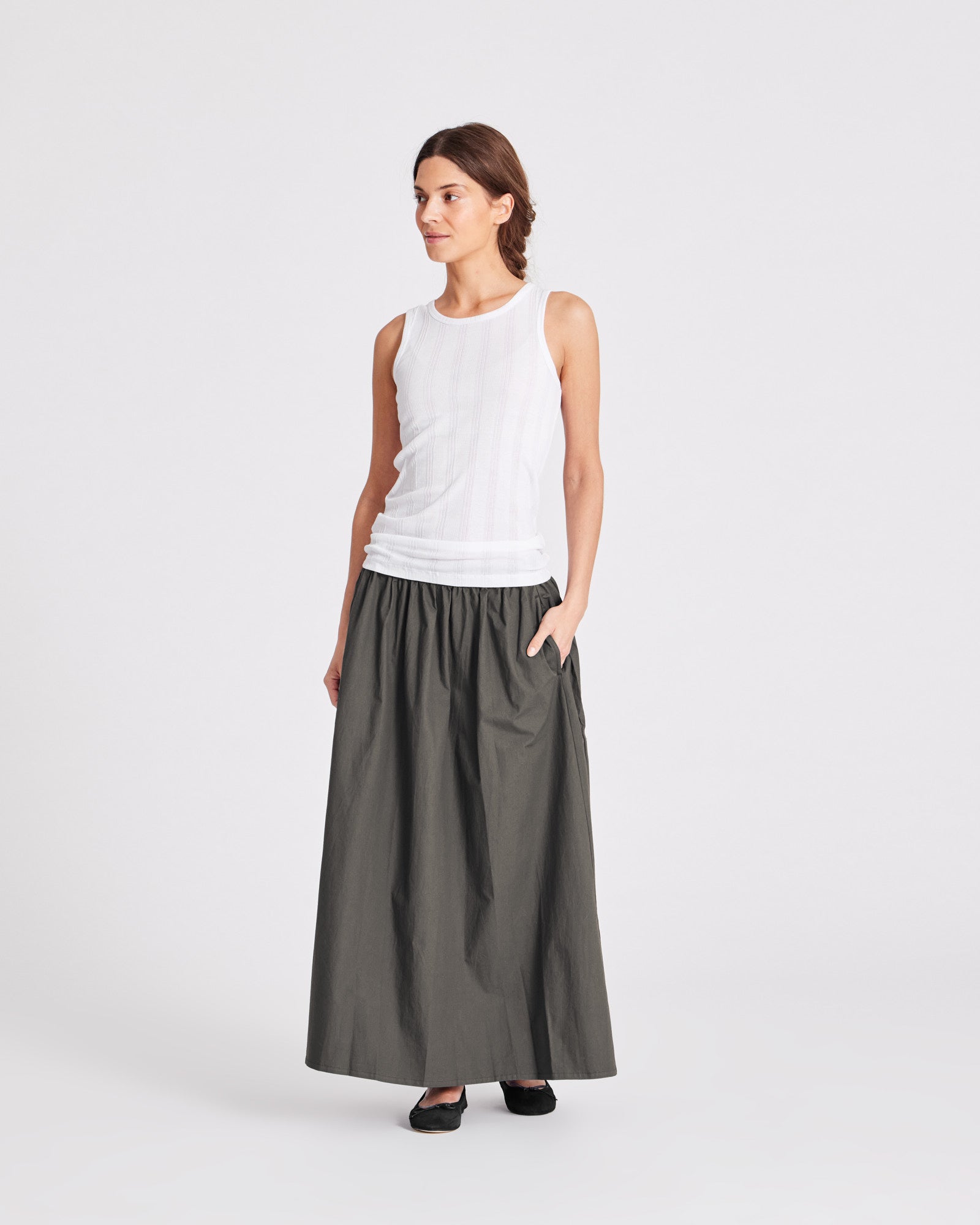 GAI+LISVA Astrid Langer Rock Popeline Dresses & Skirts 191 Beluga