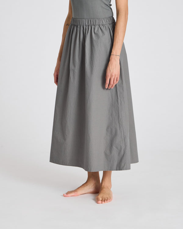 GAI+LISVA Astrid Langer Rock Popeline Dresses & Skirts 193 Metal Grey