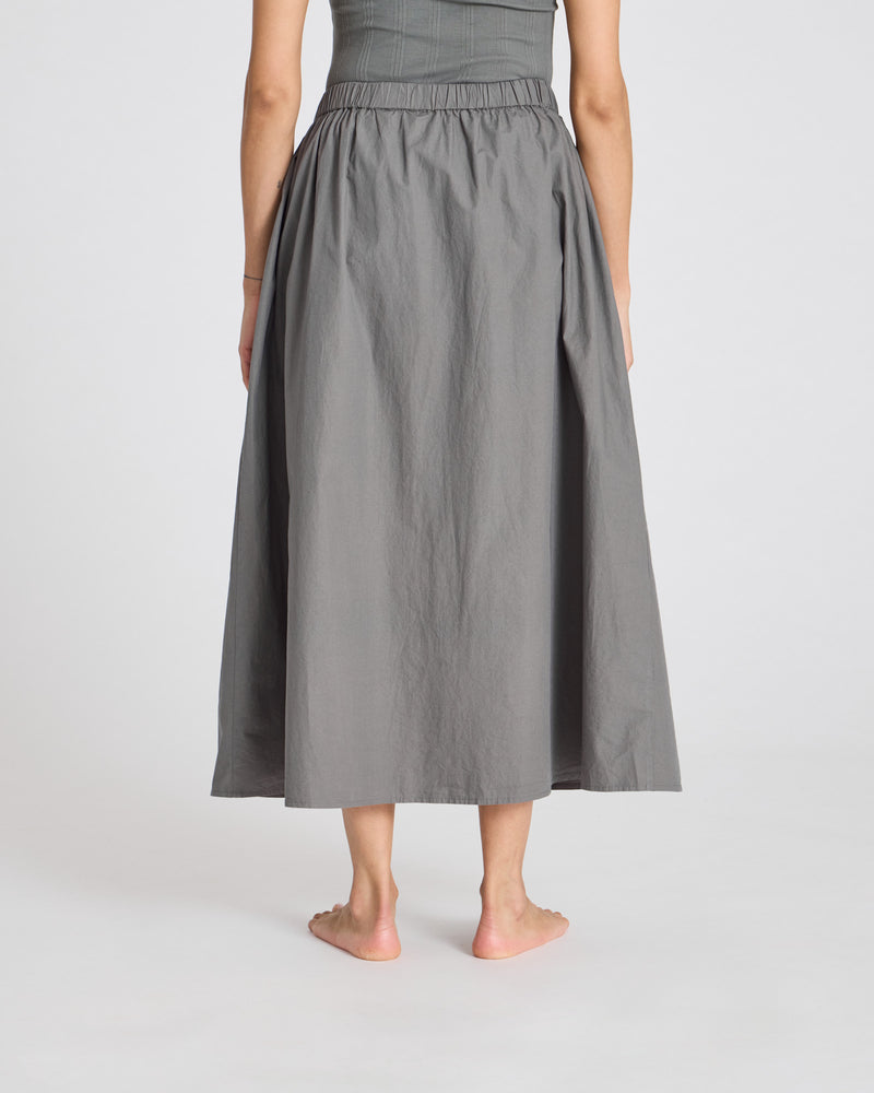 GAI+LISVA Astrid Langer Rock Popeline Dresses & Skirts 193 Metal Grey