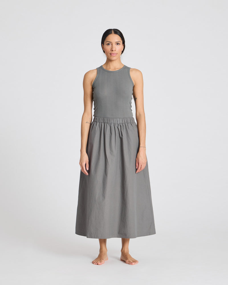 GAI+LISVA Astrid Langer Rock Popeline Dresses & Skirts 193 Metal Grey