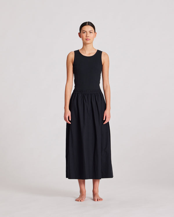 GAI+LISVA Astrid Long Skirt Poplin Dresses & Skirts 650 Black