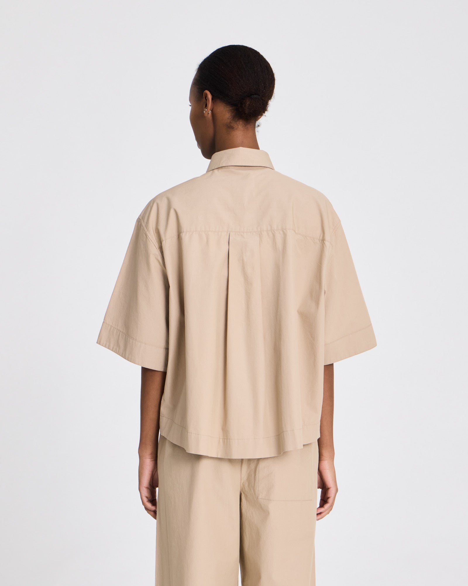 GAI+LISVA Astrid S/S Poplin Shirt GOTS Shirts & Blouses 735 Chinchilla