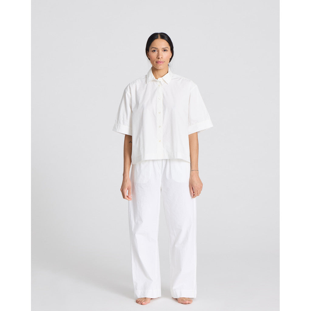 GAI+LISVA Astrid S/S Shirt Poplin Gots 243975 Shirts & Blouses 100 White