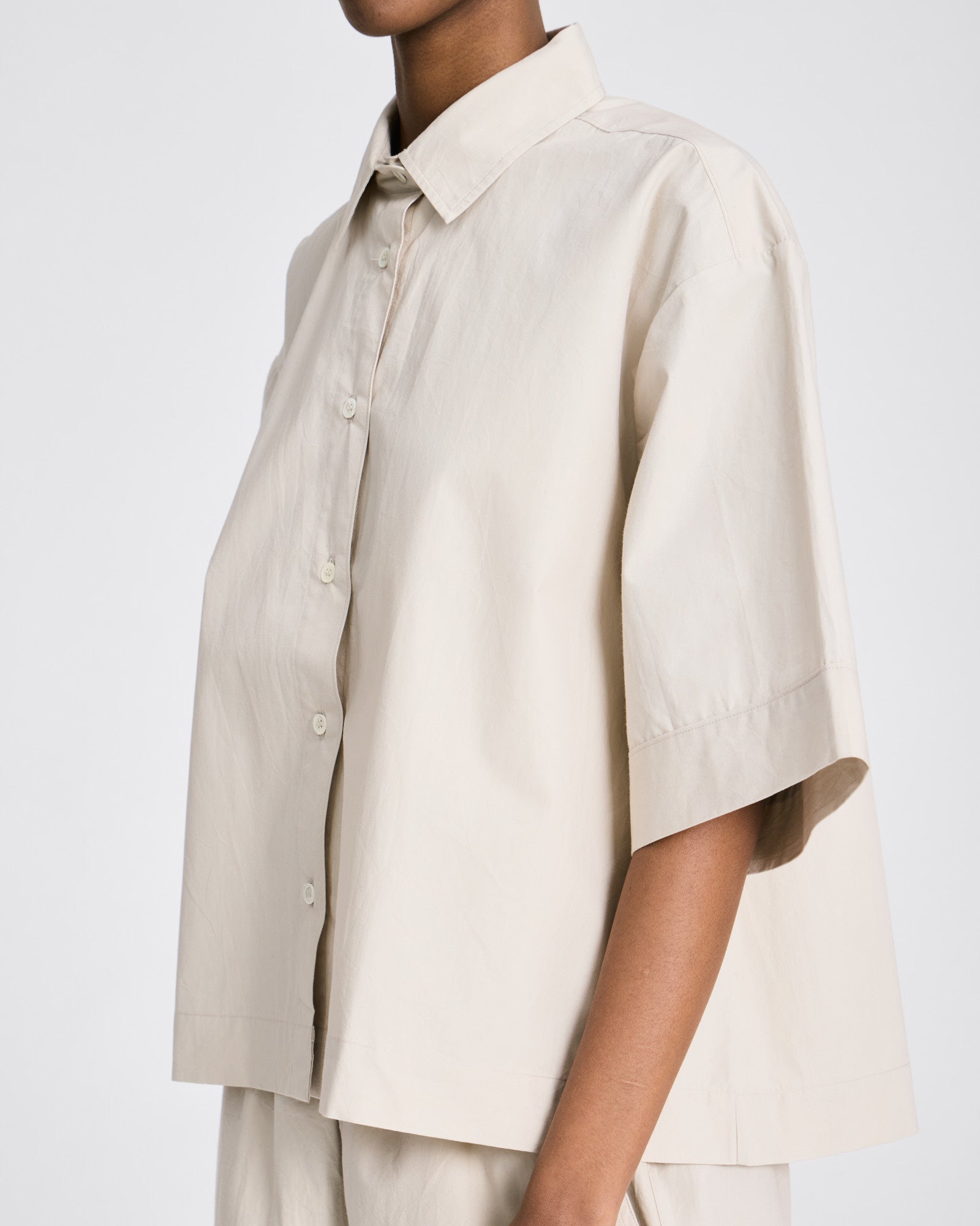 GAI+LISVA Astrid S/S Shirt Poplin Gots Shirts & Blouses 139 Ancient Grey