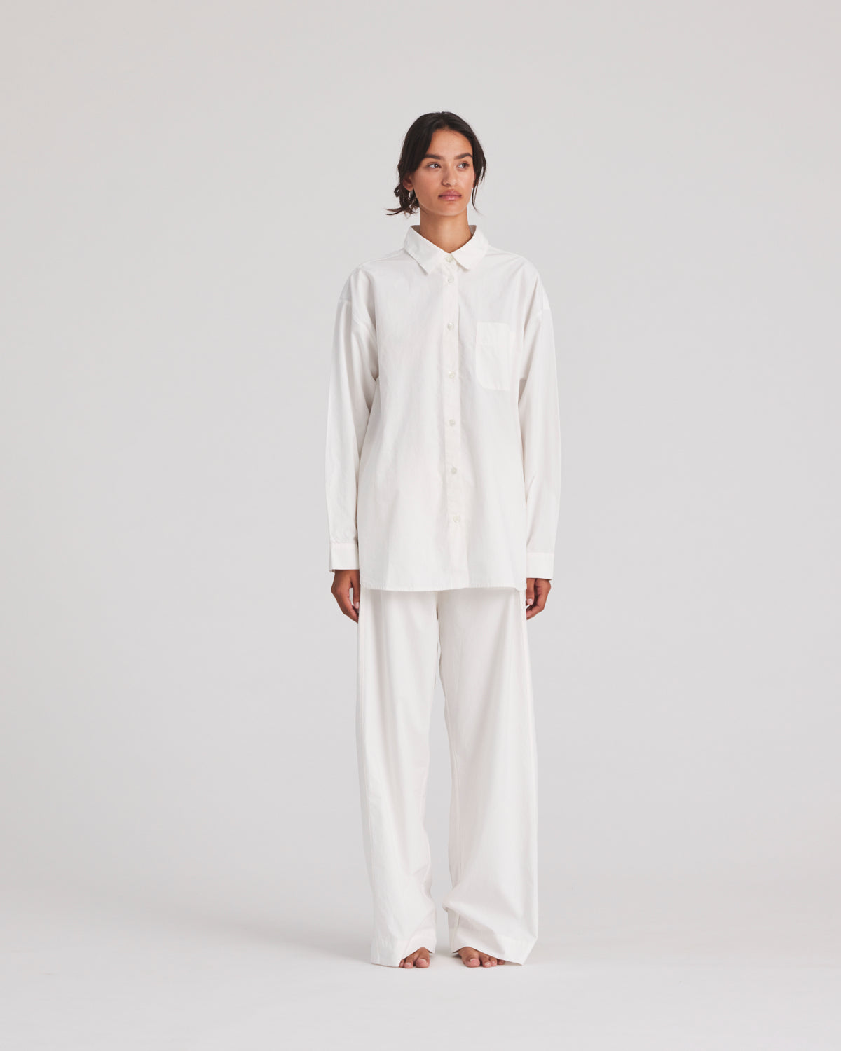 GAI+LISVA Astrid Shirt Poplin Gots 243975 Shirts & Blouses 124 Whisper White