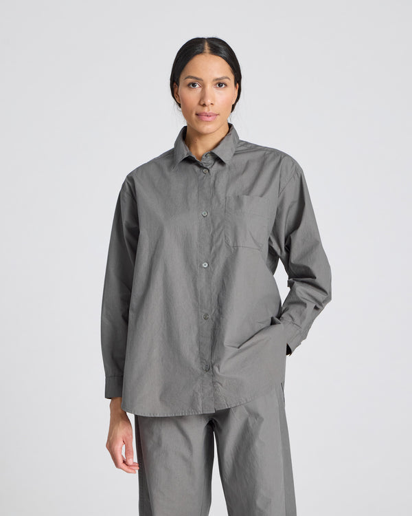 GAI+LISVA Astrid Shirt Poplin Gots 243975 Shirt 193 Metal Grey