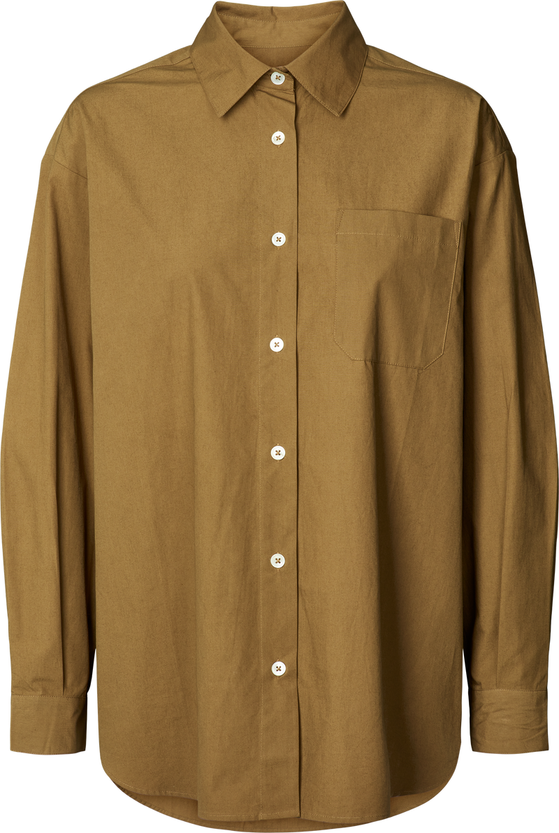 GAI+LISVA Astrid Shirt Poplin Gots 243975 Shirt 513 Dried Tobacco