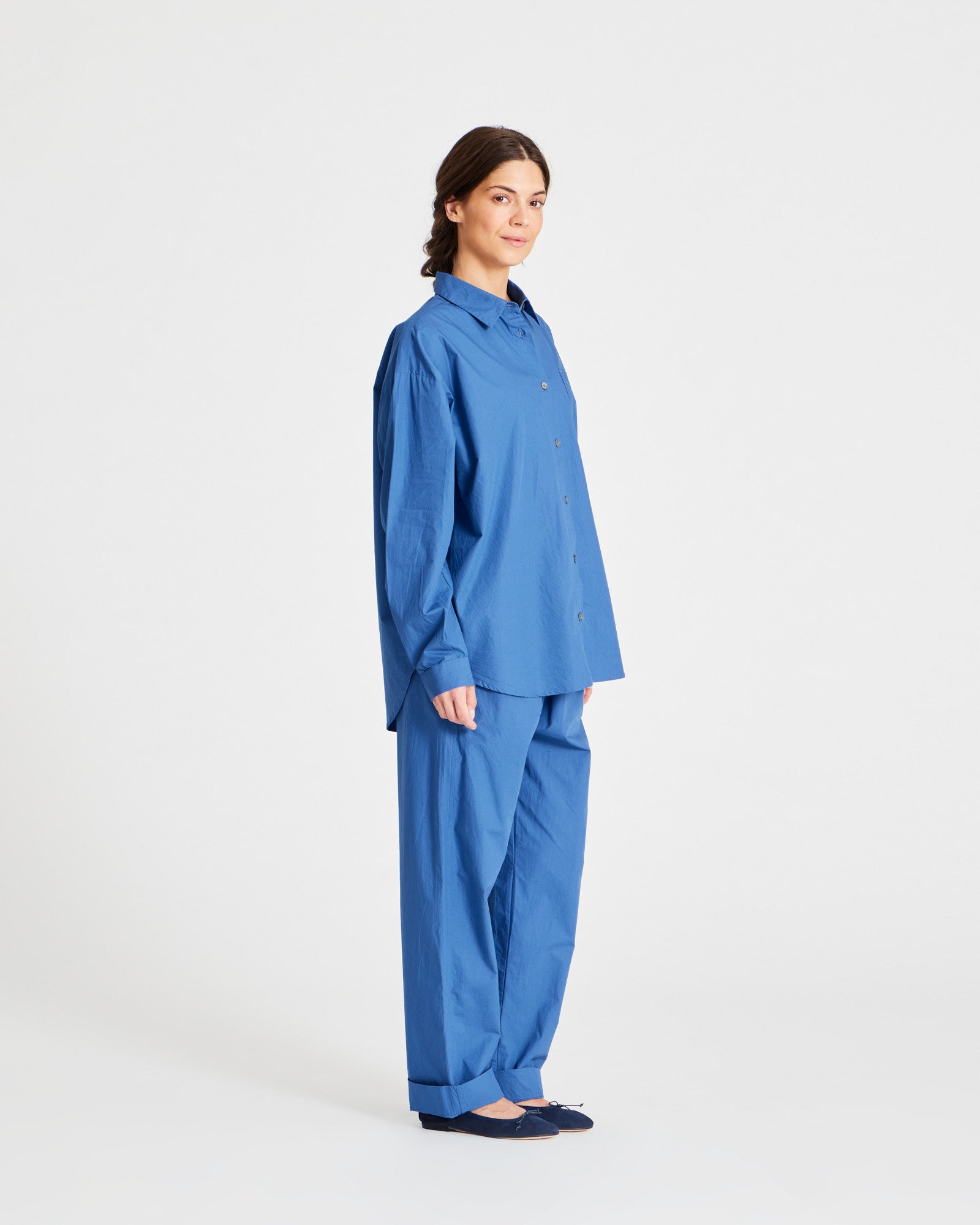 GAI+LISVA Astrid Shirt Poplin Gots 243975 Shirts & Blouses 514 Clear Blue