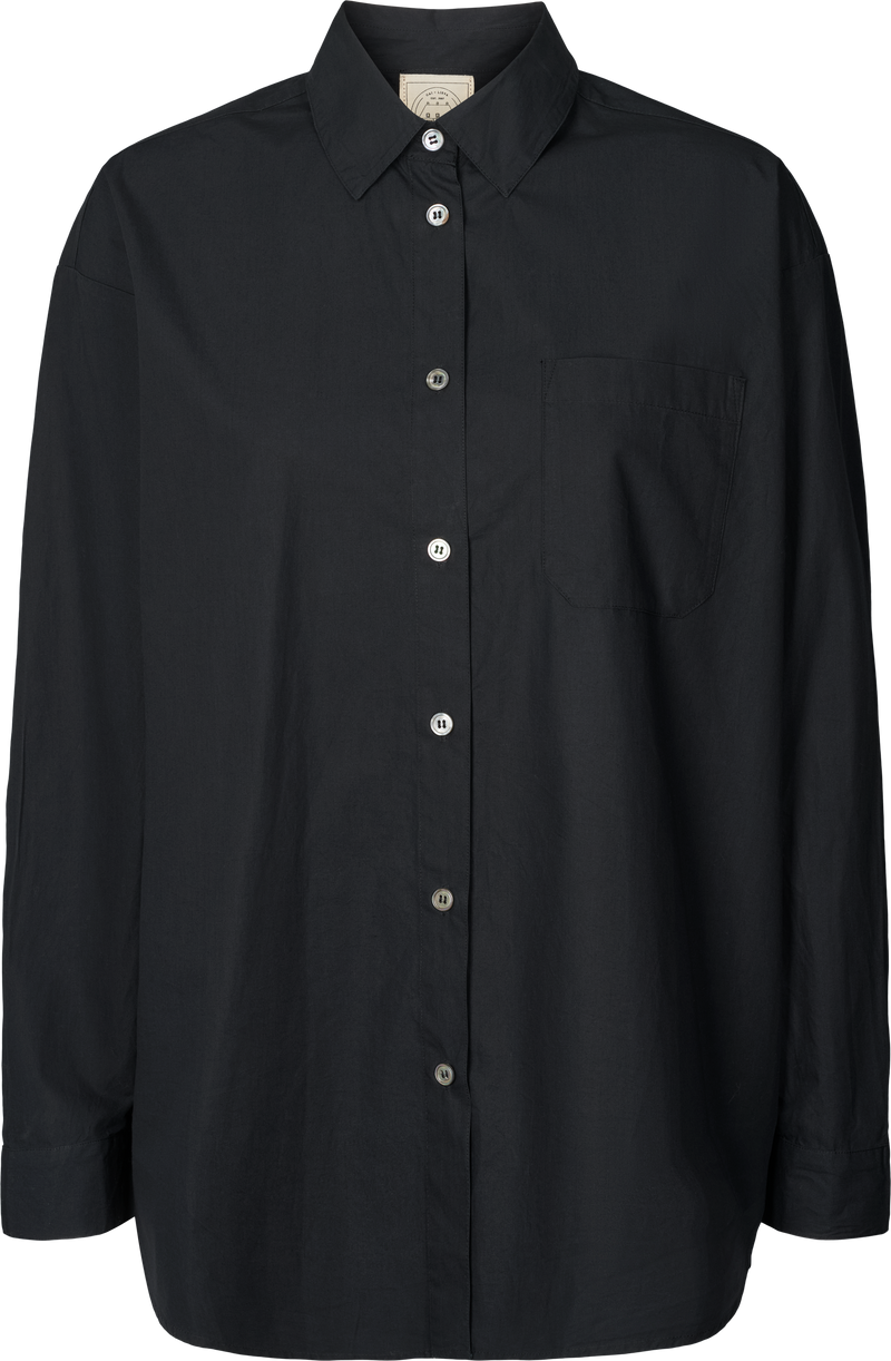 GAI+LISVA Astrid Shirt Poplin Gots 243975 Shirt 650 Black