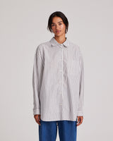 GAI+LISVA Astrid Shirt Yarn Dyed Shirt 855 White/Blue