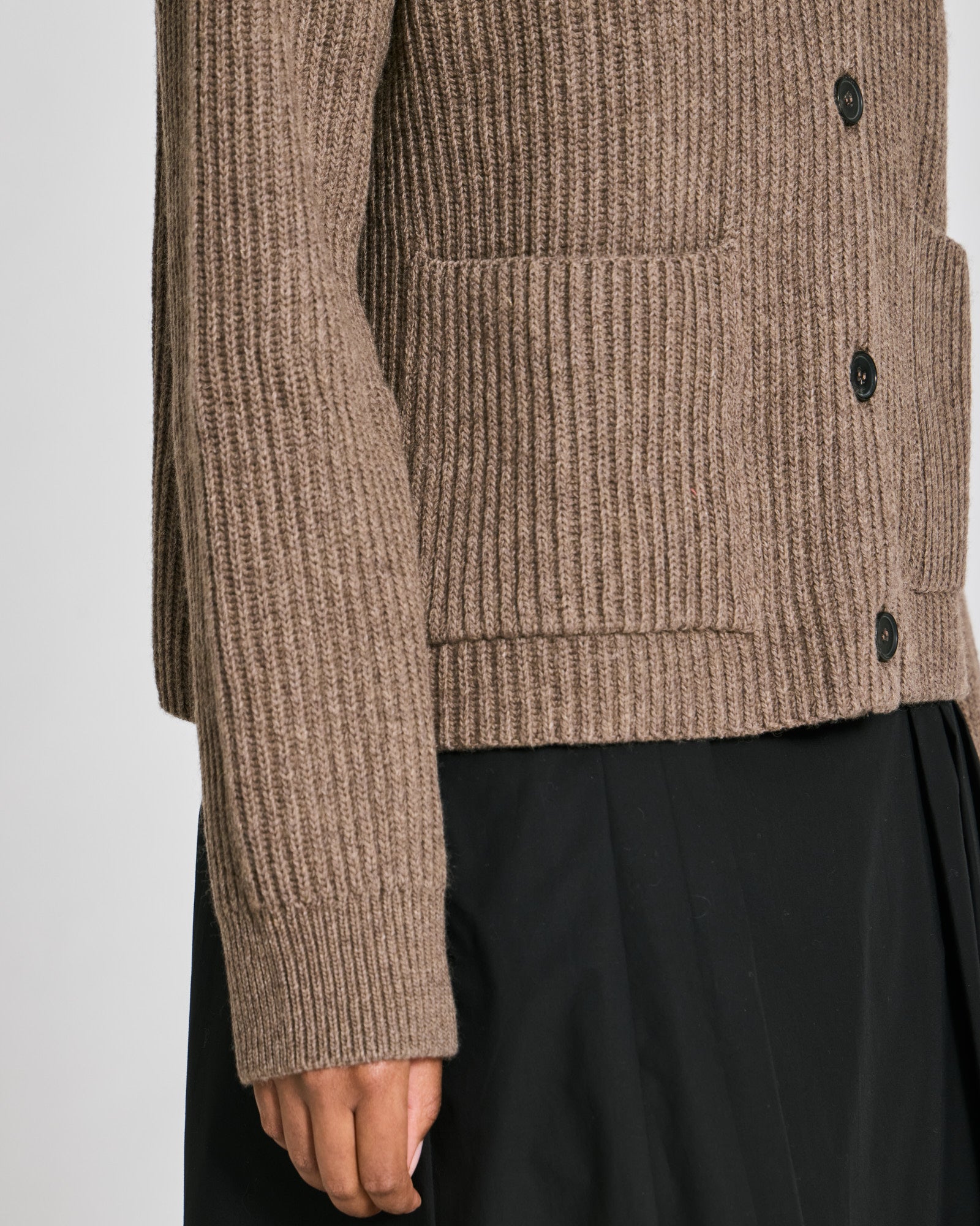 GAI+LISVA Augusta L/S Cardigan Lambswool Knit Lambswool l Knitwear 756 Mole Melangé