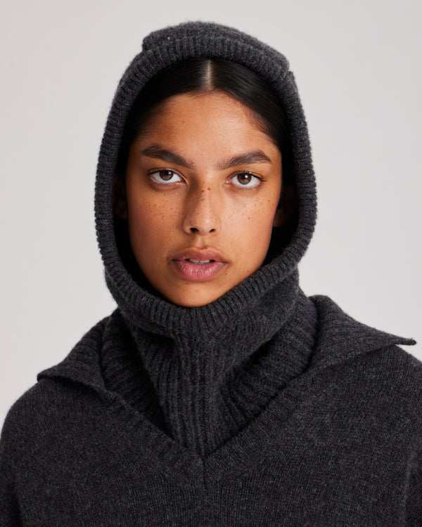 GAI+LISVA Balaclava Lambswool Knit 173 Stone Grey