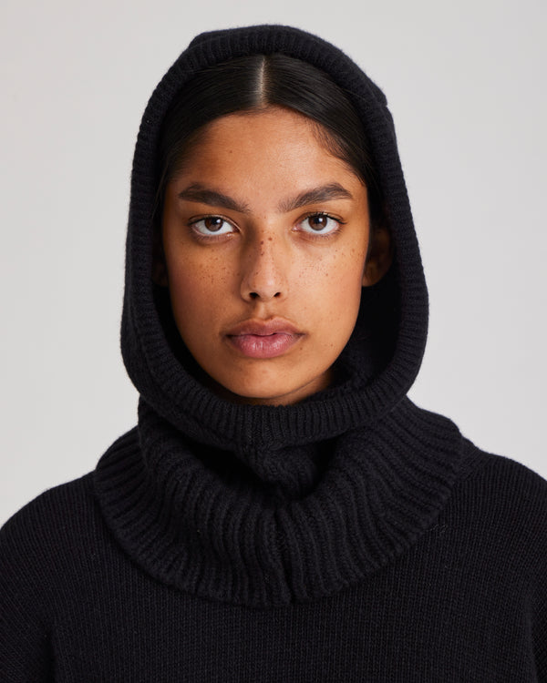 GAI+LISVA Balaclava Lambswool Knit 650 Black