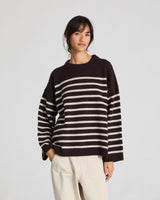 GAI+LISVA Barbera Stripe Lambswool Jumper Knit 681 Mulch