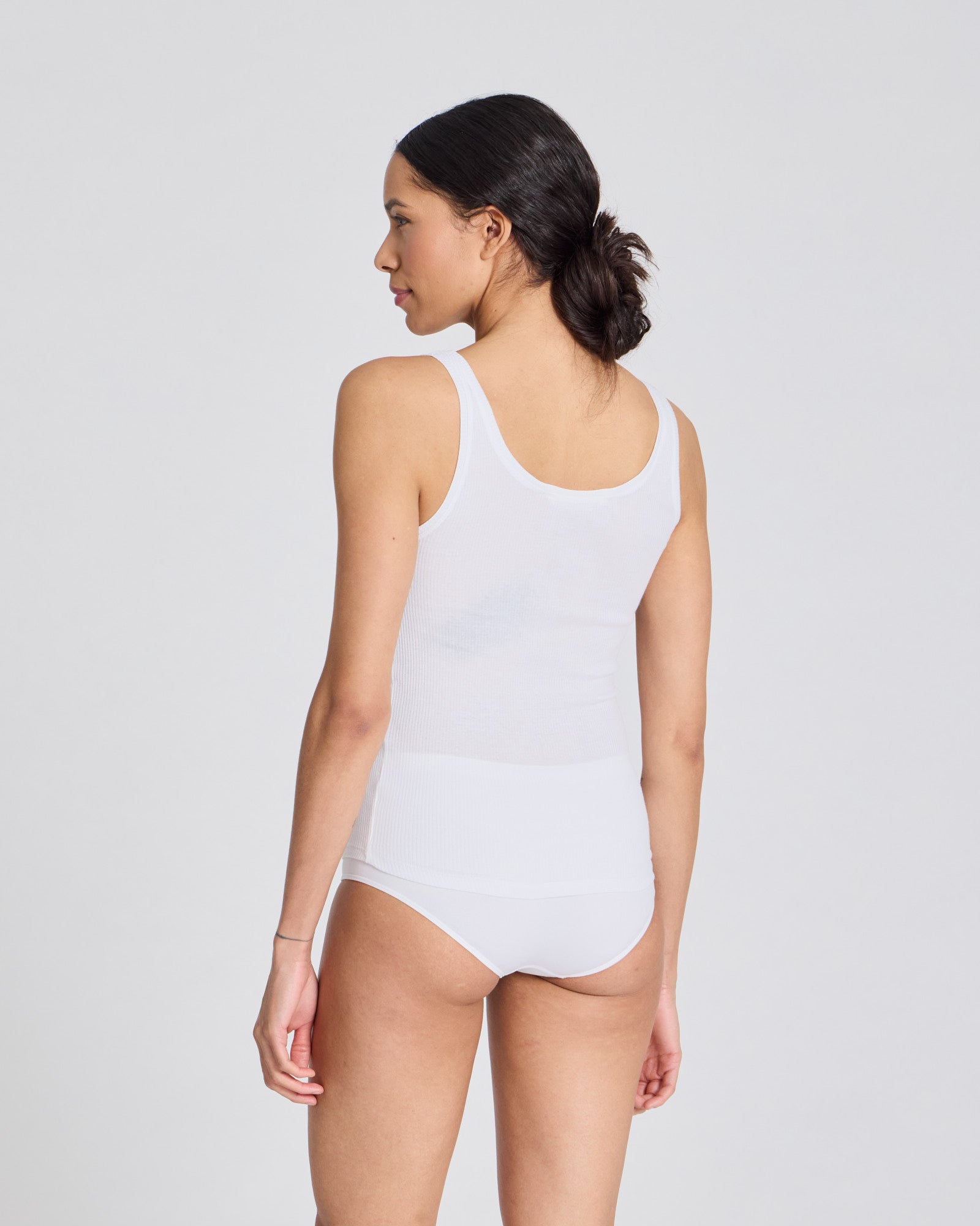 GAI+LISVA Beate Cotton S´less Top 3x2 Rib GOTS 243975 Top 100 White