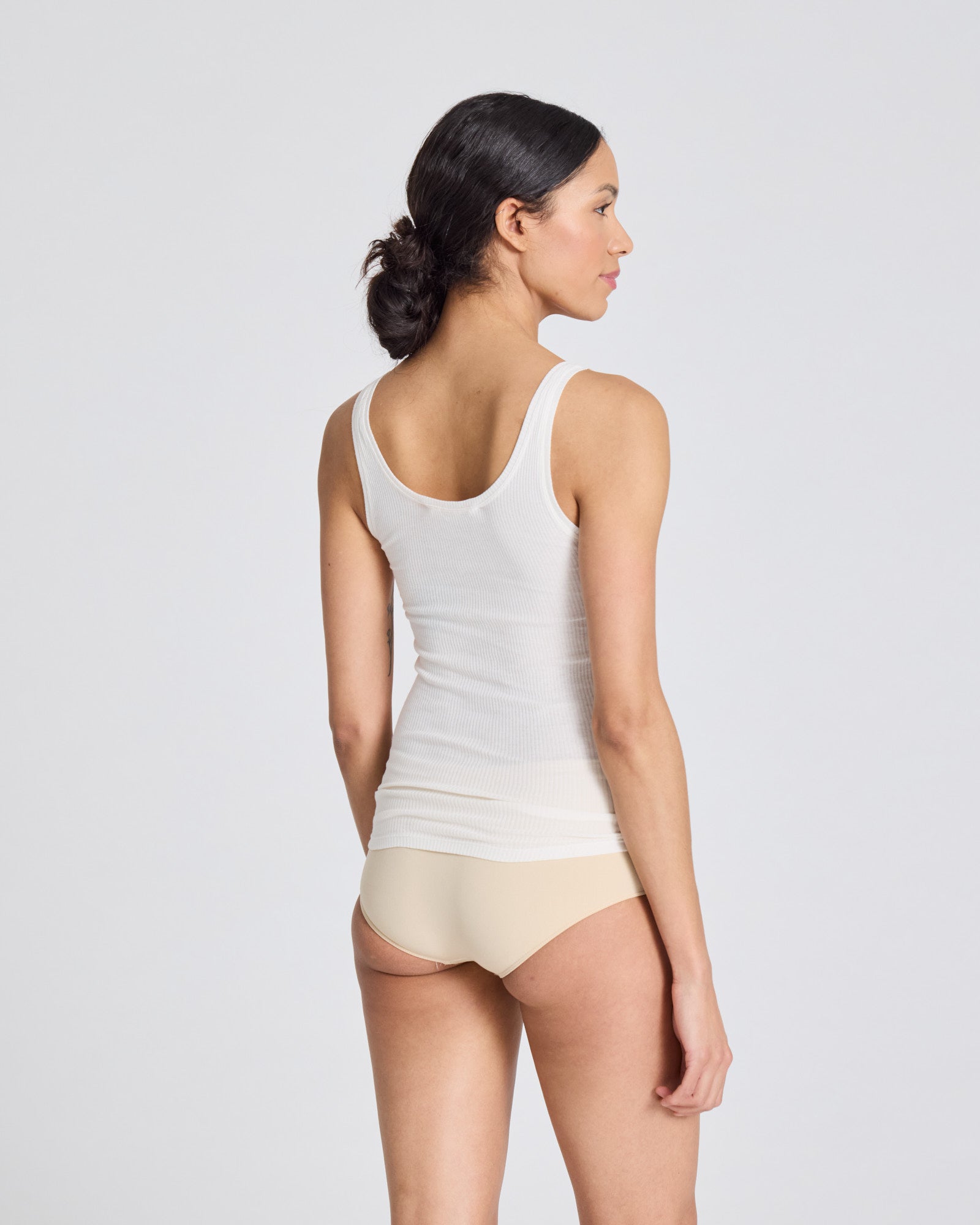 GAI+LISVA Beate Cotton S´less Top 3x2 Rib GOTS 243975 Top 150 Off White