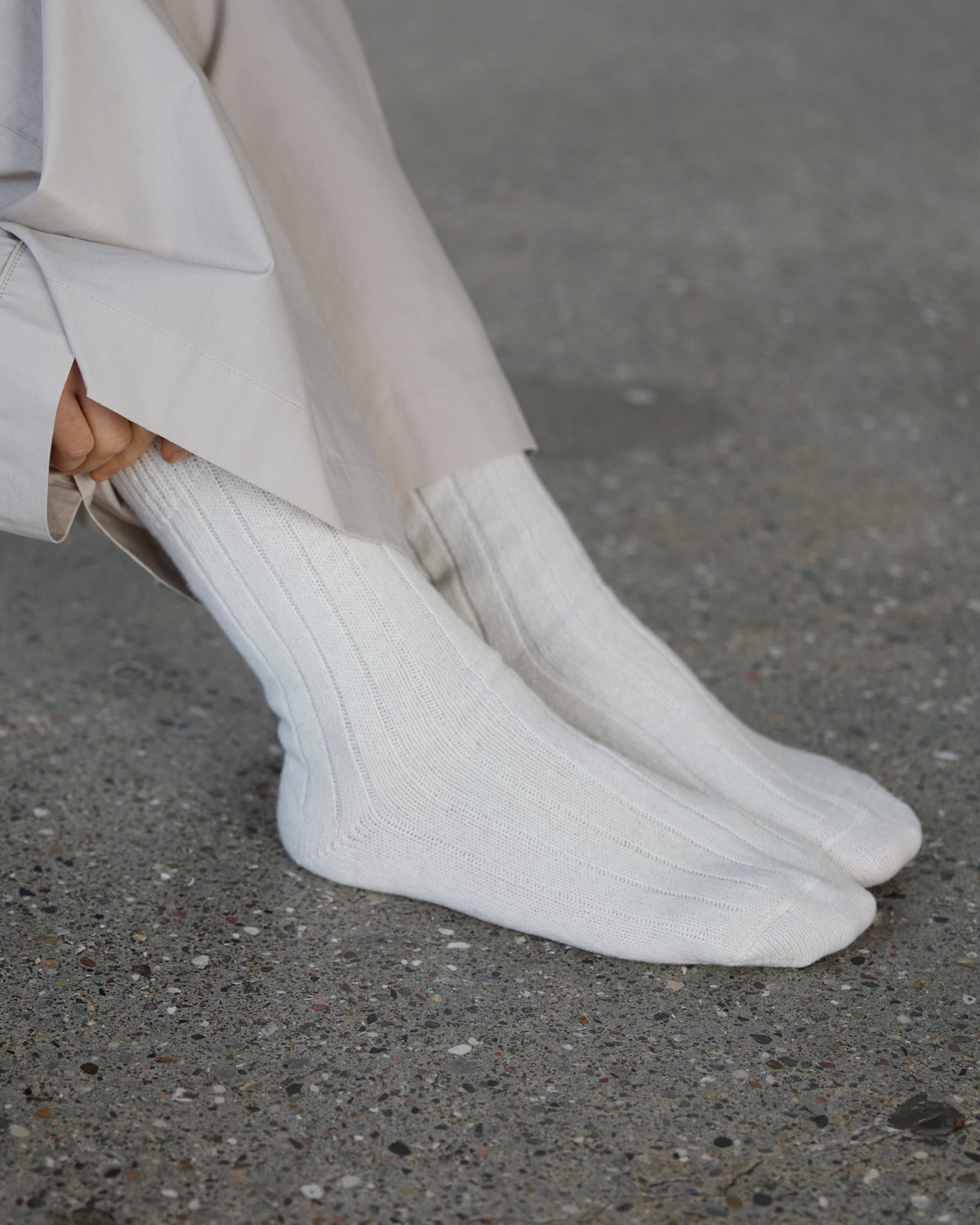 LISVA Becky Merino Wool Sock Accessories 150 Off White