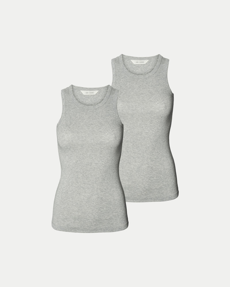 FOREVER BASIC PACK - ALBERTE RIB COTTON TOP - GREY