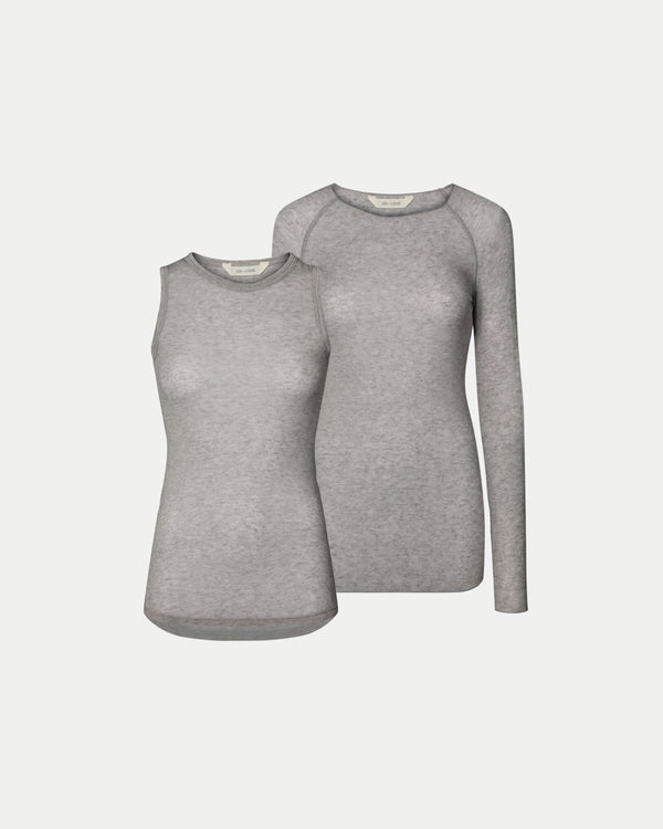 FOREVER BASIC PACK - AMALIE & ALBERTE - LIGHT GREY MELANGE