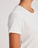 GAI+LISVA Chrisstine Short Sleeve Cotton Top Top 100 White