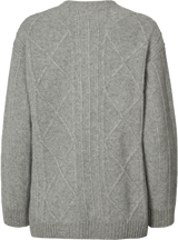 GAI+LISVA Clara Lambswool Cardigan Knit 602 Grey Melange