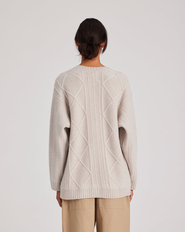 GAI+LISVA Clara Lambswool Cardigan Knit 826 island fossil