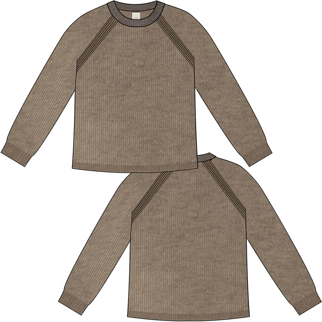 GAI+LISVA Dorthea L/S Pullover Lambswool Knit GOTS Lambswool l Knitwear 756 Mole Melangé