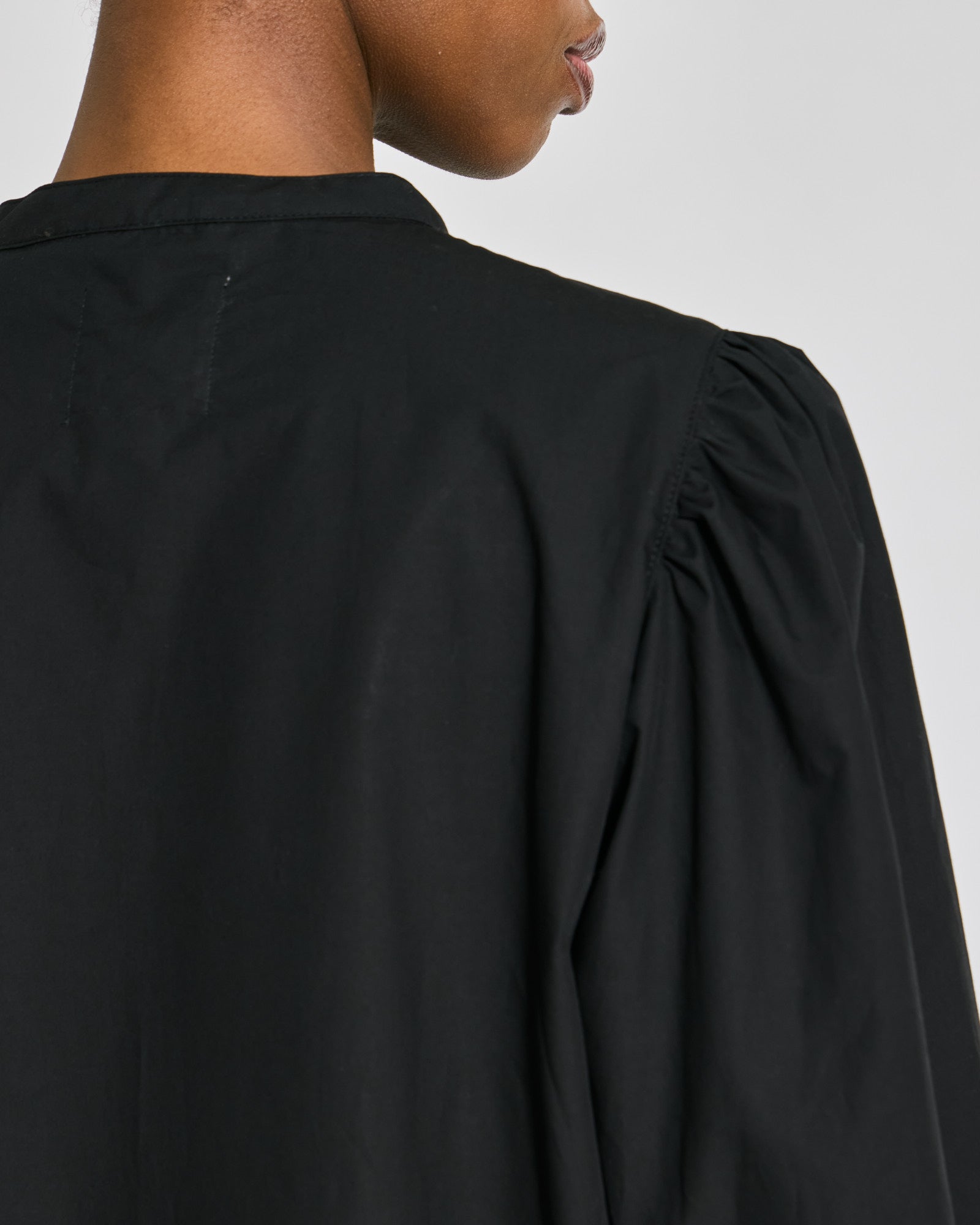 GAI+LISVA Elinor Poplin Stand Collar Shirt GOTS Shirts & Blouses 650 Black