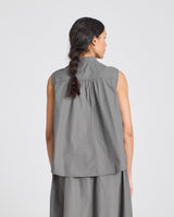 GAI+LISVA Elisa Top Poplin Gots 243975 Shirt 193 Metal Grey