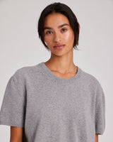 GAI+LISVA Ellia S/S Cashmere Blouse Knit 602 Grey Melange