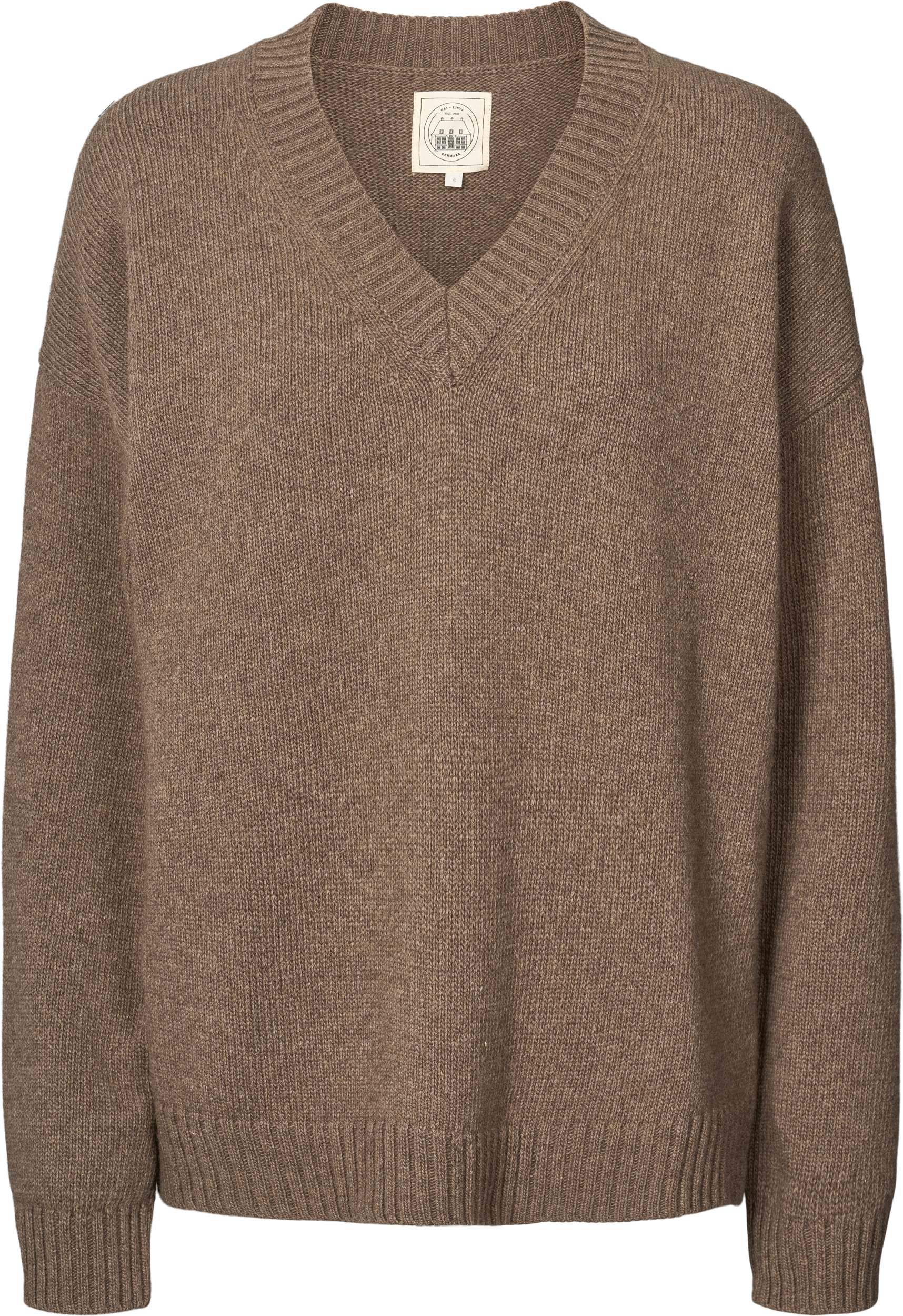 GAI+LISVA Elvira Lambswool V-neck Knit Lambswool l Knitwear 756 Mole Melangé