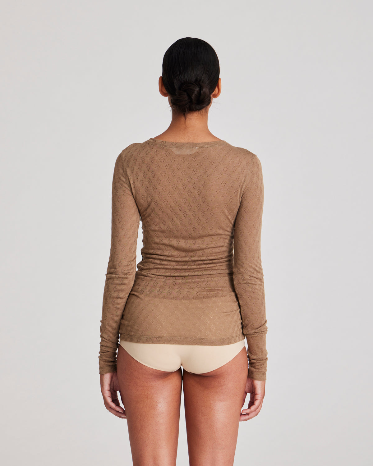 GAI+LISVA Fermi Silk Top Tops & T-shirts 960 Shitake