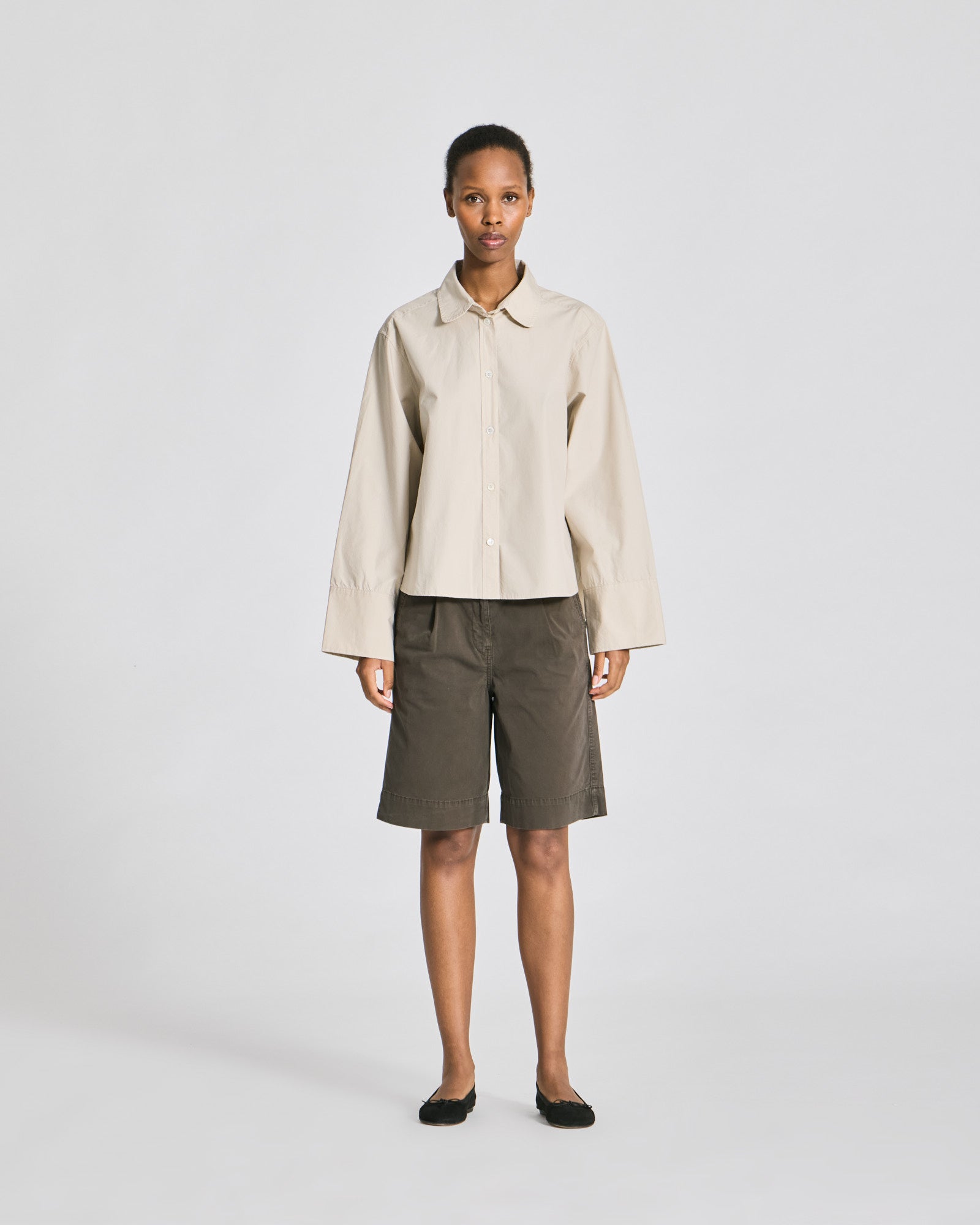 GAI+LISVA Flora Shirt Poplin Gots 243975 Shirts & Blouses 139 Ancient Grey