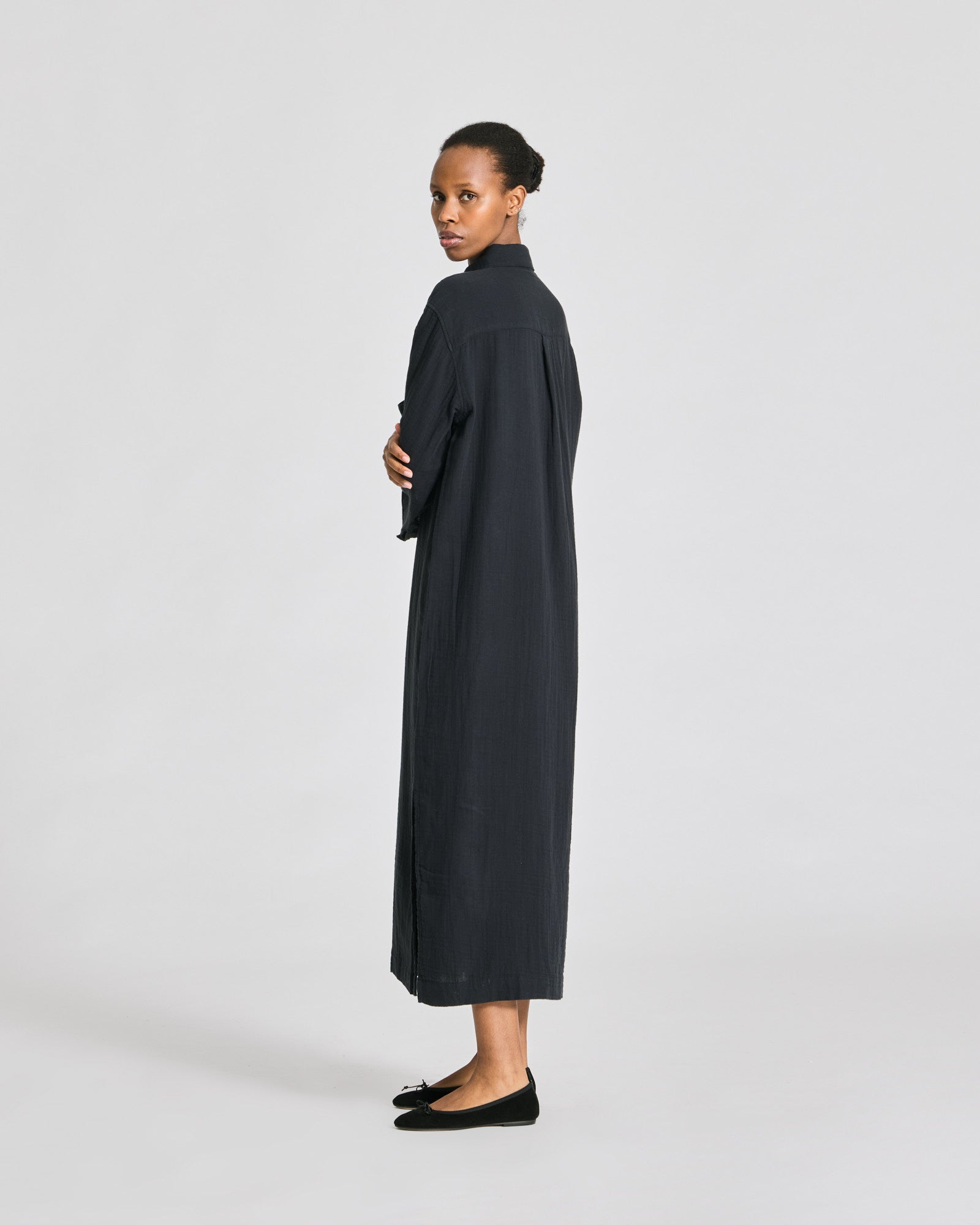 GAI+LISVA Gabriella L/S Double Cloth Shirt GOTS Dresses & Skirts 650 Black