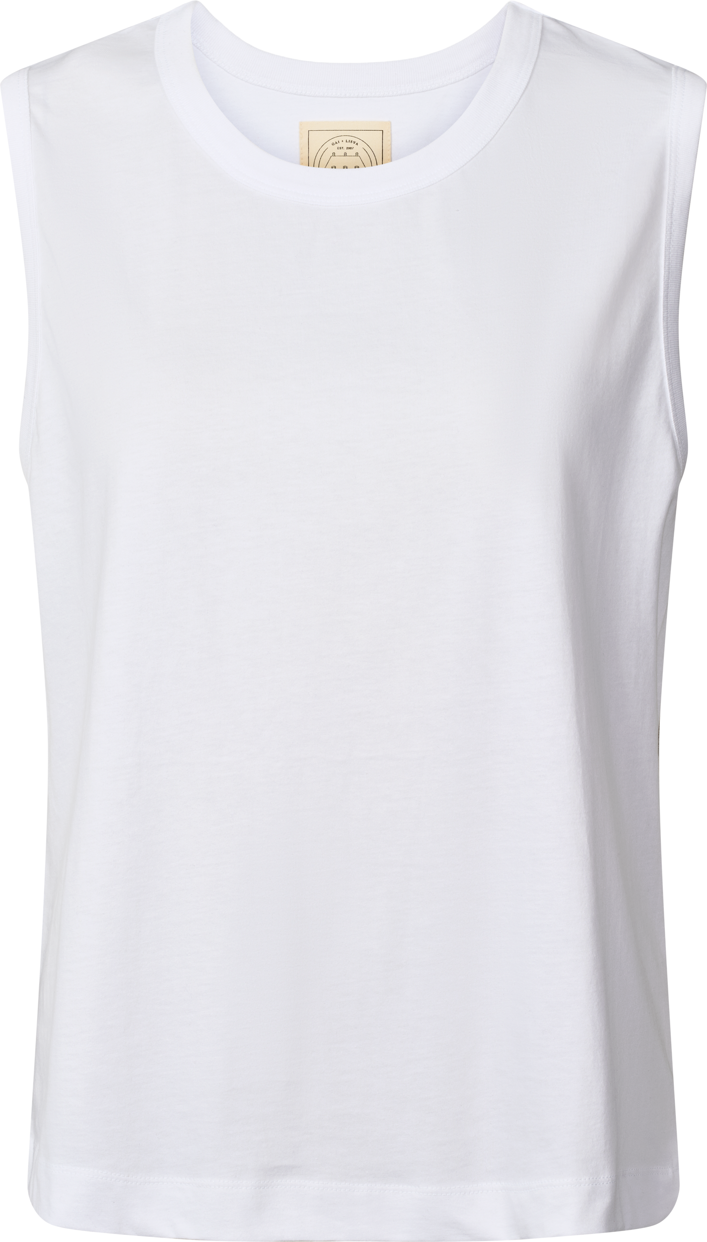 GAI+LISVA Genny S´less Cotton Single Jersey Top GOTS Tops & T-shirts 100 White