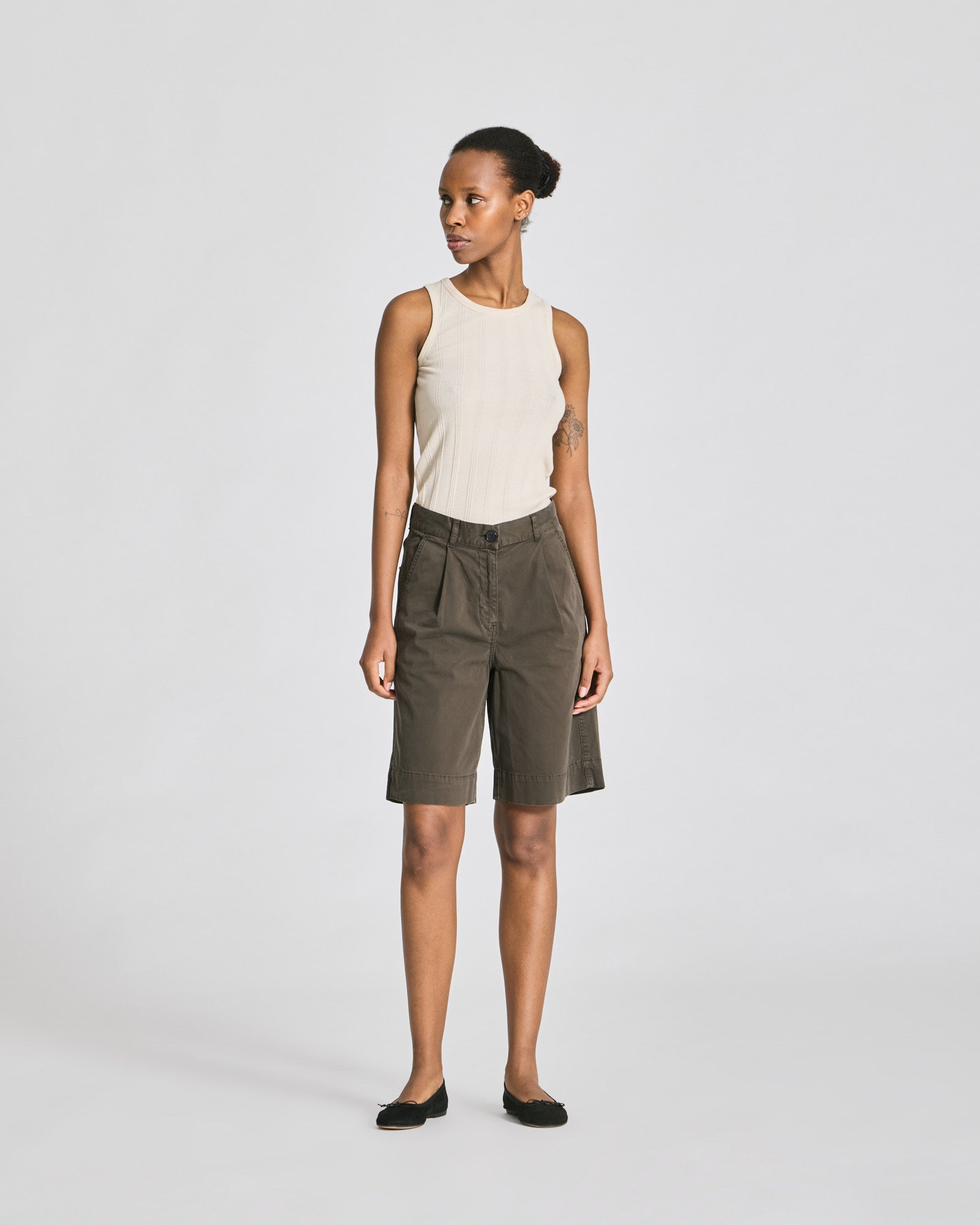 GAI+LISVA Gerda Stretched Twill Shorts Trousers & Shorts 750 Black Ink