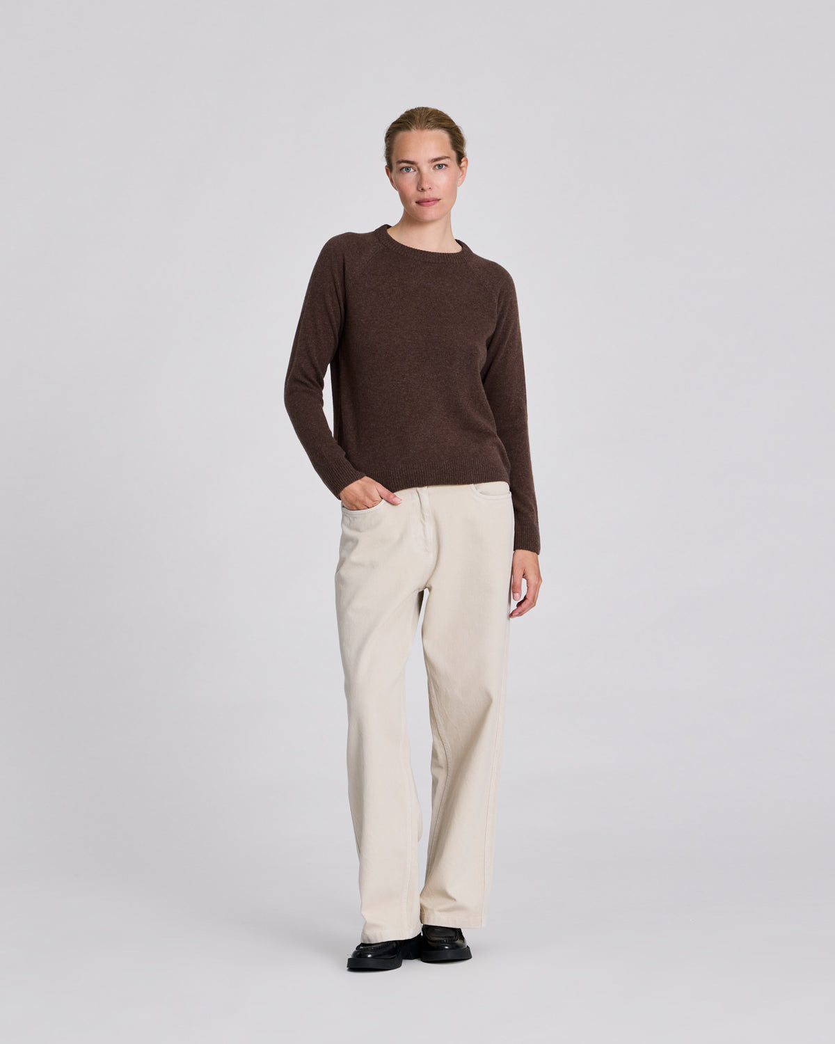 GAI+LISVA Gertrud L/S Pullover Lambswool Knit Lambswool l Knitwear 676 Major Brown