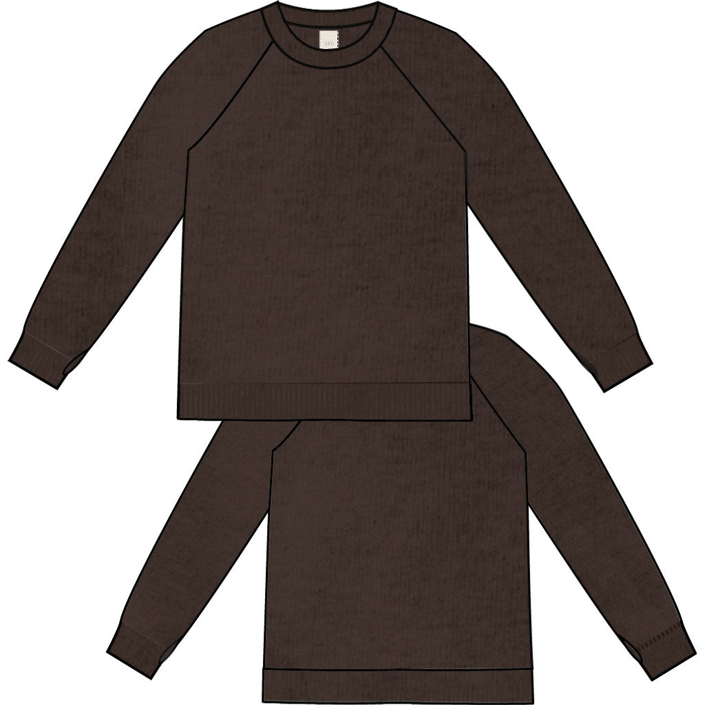 GAI+LISVA Gertrud L/S Pullover Lambswool Knit GOTS Lambswool l Knitwear 676 Major Brown