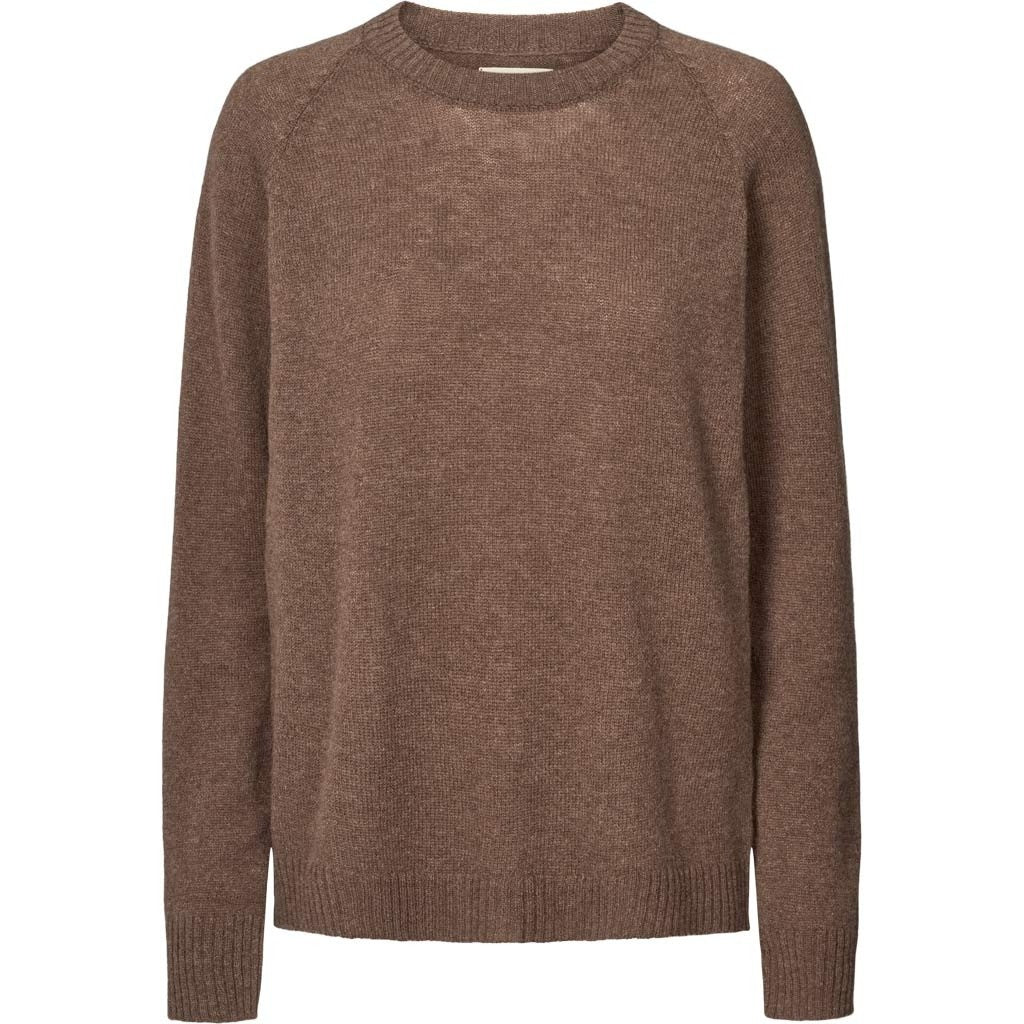 GAI+LISVA Gertrud L/S Pullover Lambswool Knit GOTS Lambswool l Knitwear 676 Major Brown