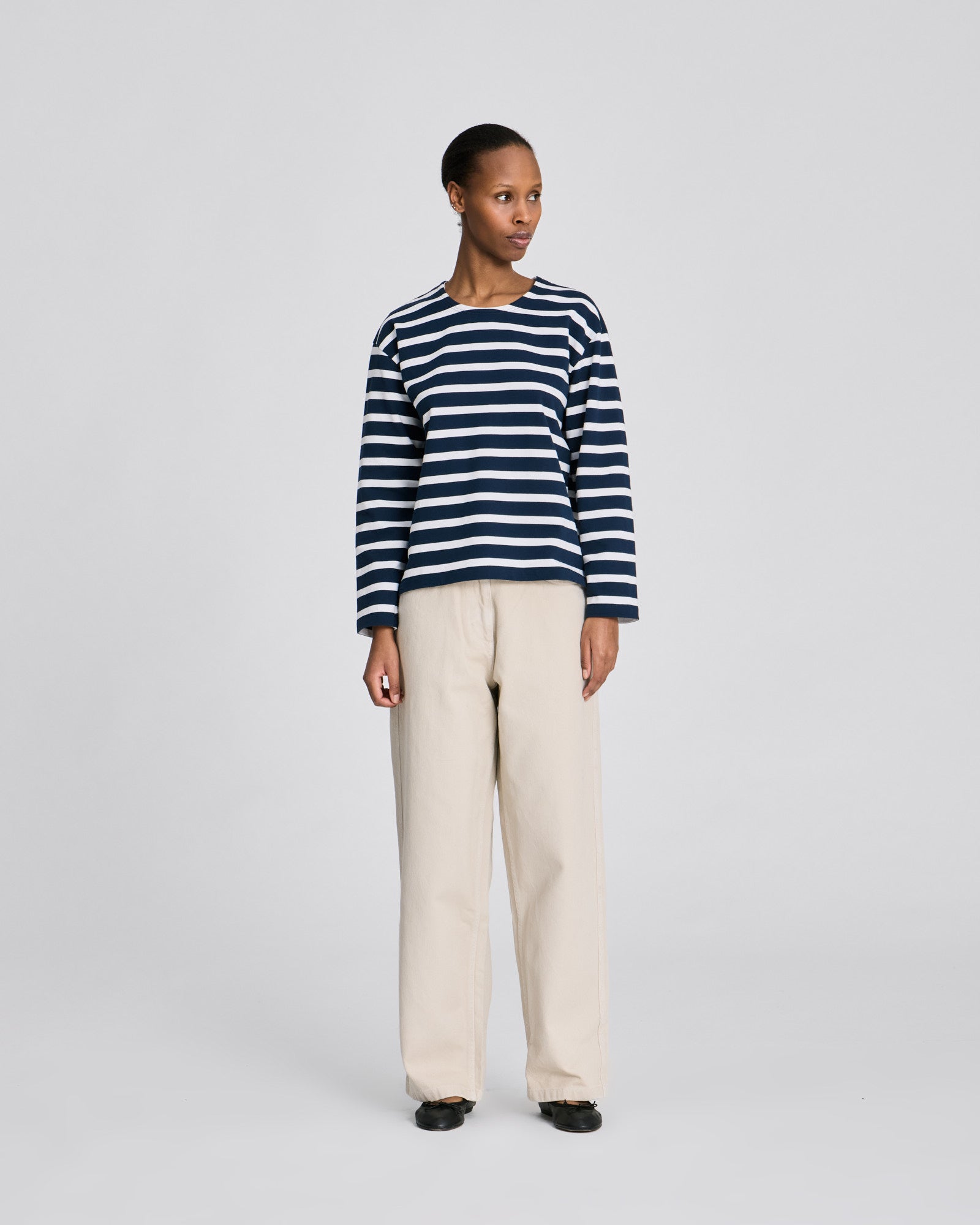 GAI+LISVA Ingelise L/S Tee Cotton Jersey GOTS Tops & T-shirts 124 Whisper White