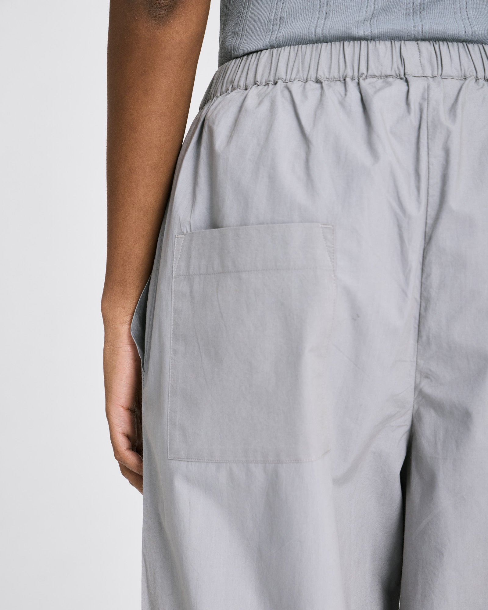 GAI+LISVA Jasmin Poplin Pants GOTS Trousers & Shorts 701 Monument