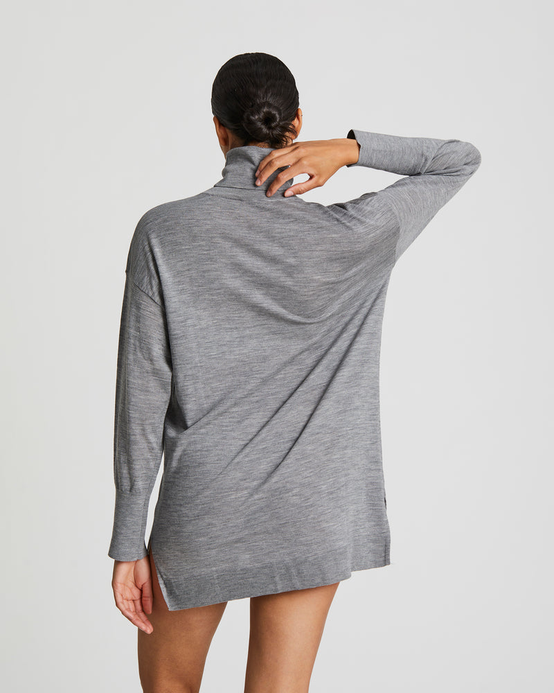 GAI+LISVA Julie Merino Turtleneck Knit 601 Light Grey Melange