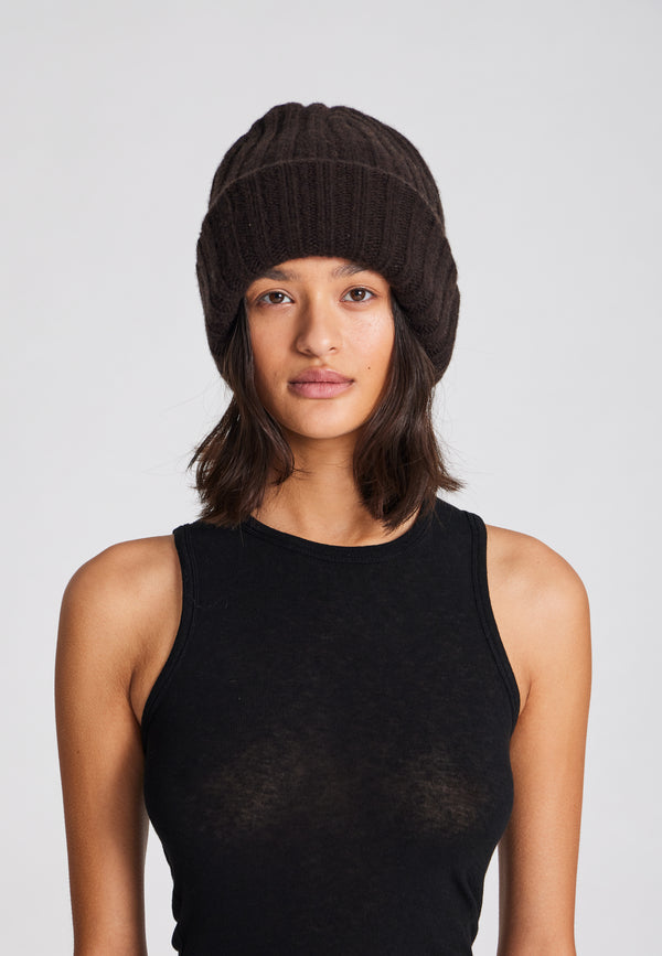 GAI+LISVA Kari Lambswool Beanie Knit 681 Mulch